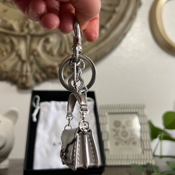 Coach Silver Tabby Bag Charm - Picture 6 of 9